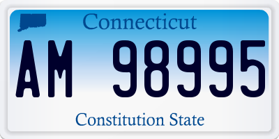 CT license plate AM98995
