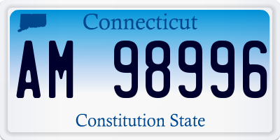 CT license plate AM98996