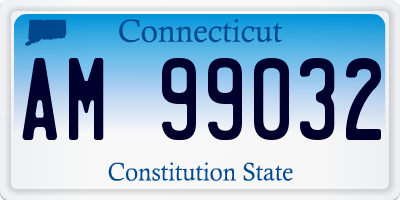 CT license plate AM99032