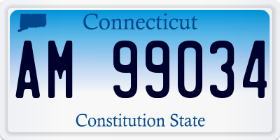 CT license plate AM99034