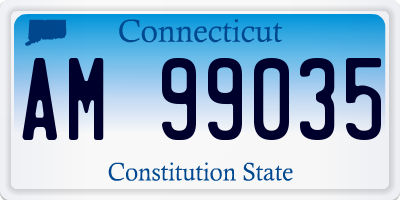 CT license plate AM99035