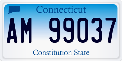 CT license plate AM99037