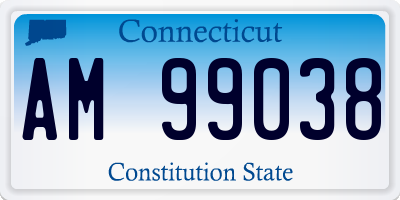 CT license plate AM99038