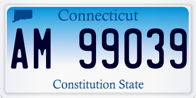 CT license plate AM99039