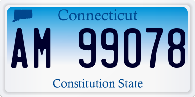 CT license plate AM99078