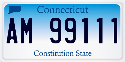 CT license plate AM99111
