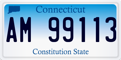 CT license plate AM99113