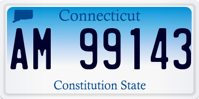 CT license plate AM99143