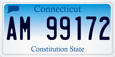 CT license plate AM99172
