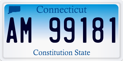 CT license plate AM99181