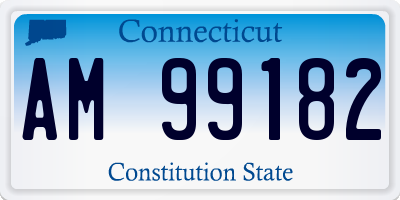 CT license plate AM99182