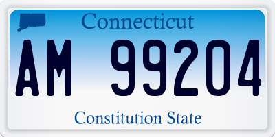 CT license plate AM99204