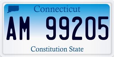 CT license plate AM99205