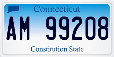 CT license plate AM99208