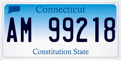 CT license plate AM99218