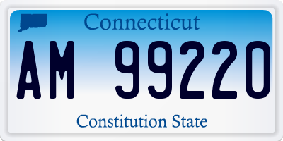 CT license plate AM99220