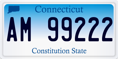 CT license plate AM99222
