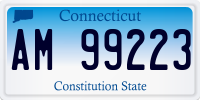CT license plate AM99223