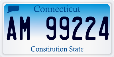 CT license plate AM99224