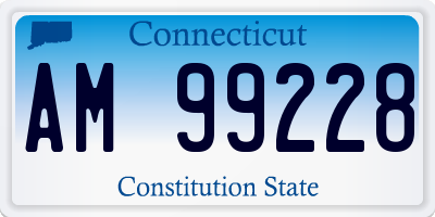 CT license plate AM99228