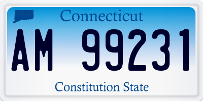 CT license plate AM99231