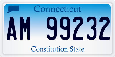 CT license plate AM99232