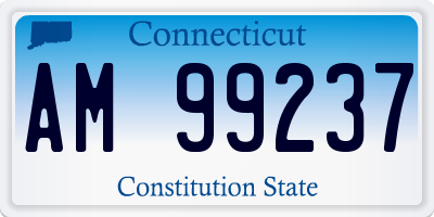 CT license plate AM99237