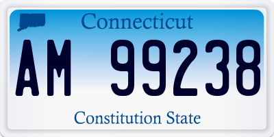 CT license plate AM99238