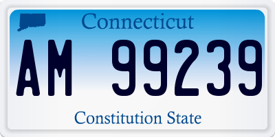 CT license plate AM99239