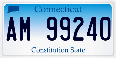 CT license plate AM99240