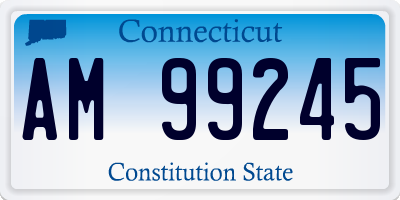 CT license plate AM99245
