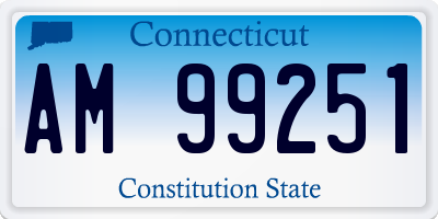 CT license plate AM99251