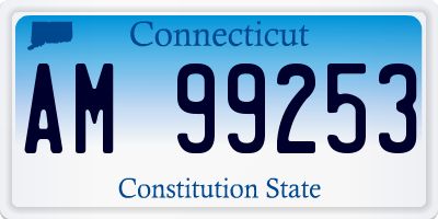 CT license plate AM99253