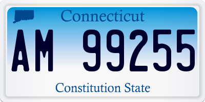 CT license plate AM99255