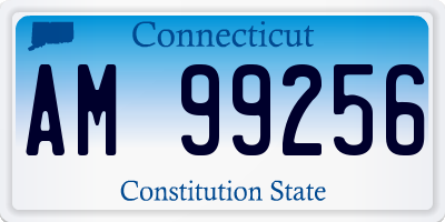 CT license plate AM99256