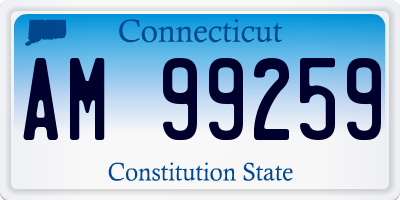 CT license plate AM99259