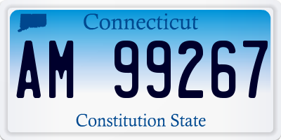 CT license plate AM99267