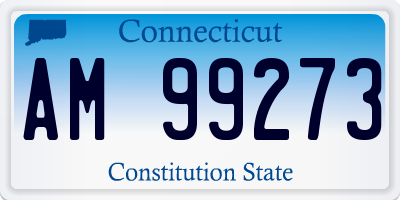 CT license plate AM99273