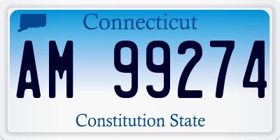 CT license plate AM99274