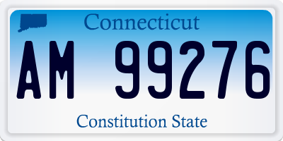 CT license plate AM99276