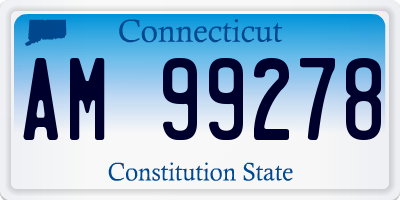 CT license plate AM99278