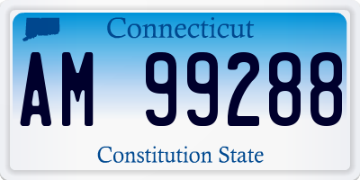 CT license plate AM99288