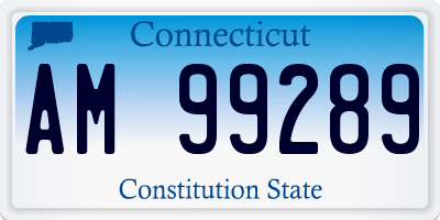CT license plate AM99289