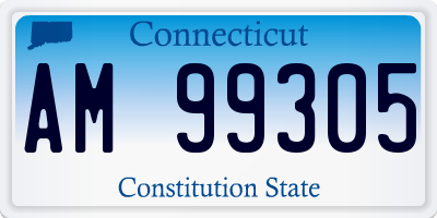 CT license plate AM99305