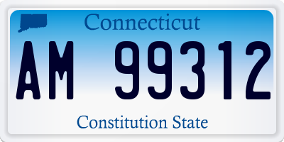 CT license plate AM99312