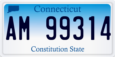CT license plate AM99314
