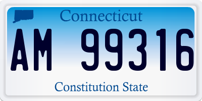CT license plate AM99316