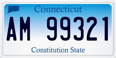 CT license plate AM99321