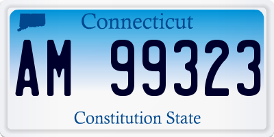 CT license plate AM99323