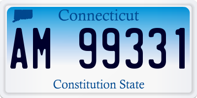 CT license plate AM99331